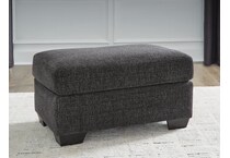 loreo ebony ottoman   