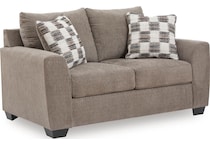 loreo truffle loveseat   