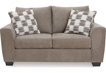 loreo truffle loveseat   