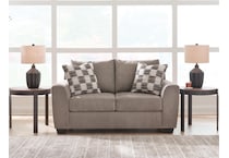 loreo truffle loveseat   