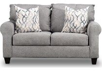 loretta grey loveseat   