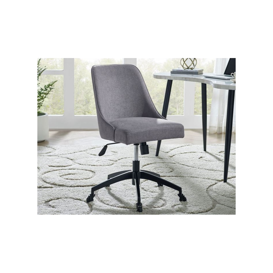 lotte desk grey fabric desk chair   