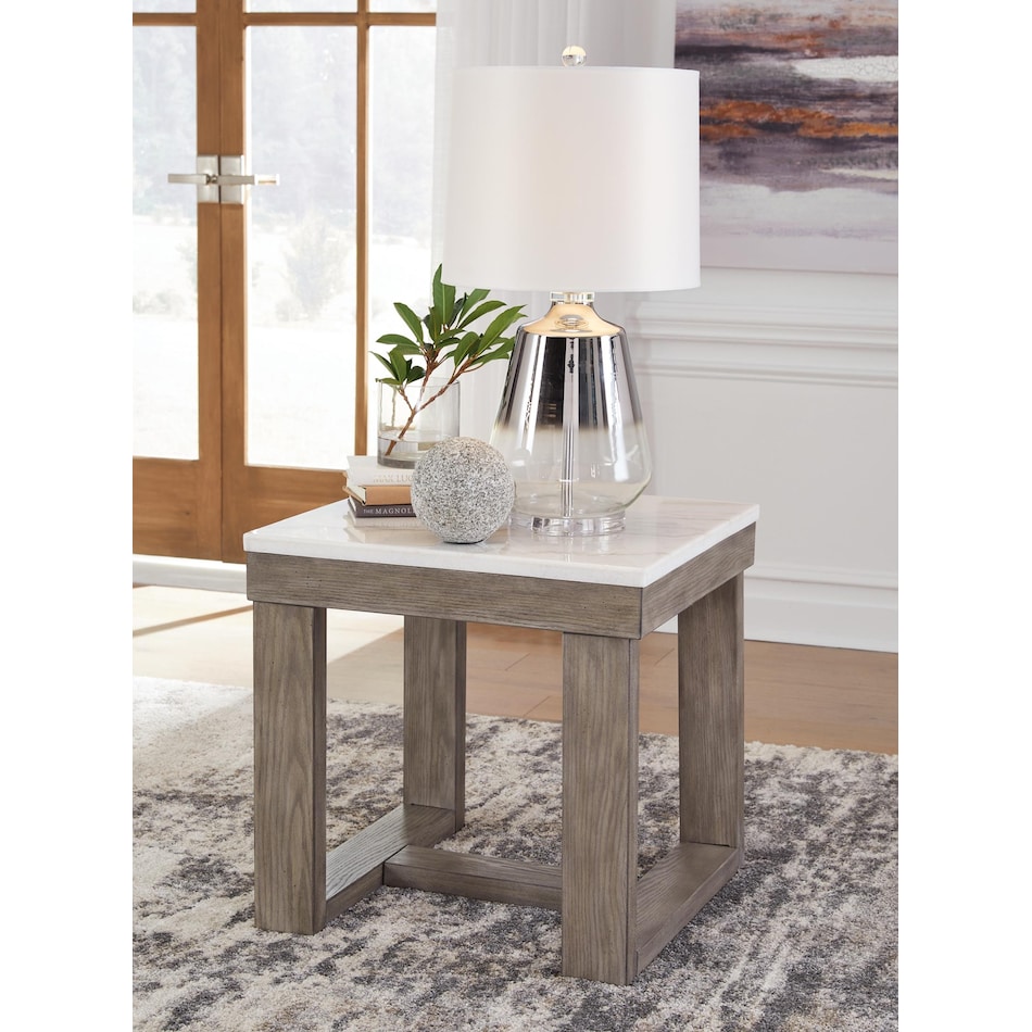 loyaska brown ivory end table   