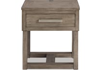 loyaska grayish brown end table   