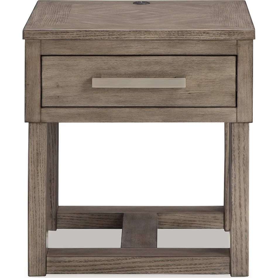 loyaska grayish brown end table   