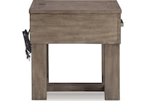 loyaska grayish brown end table   