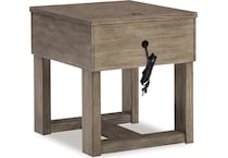 loyaska grayish brown end table   