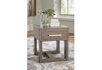 loyaska grayish brown end table   