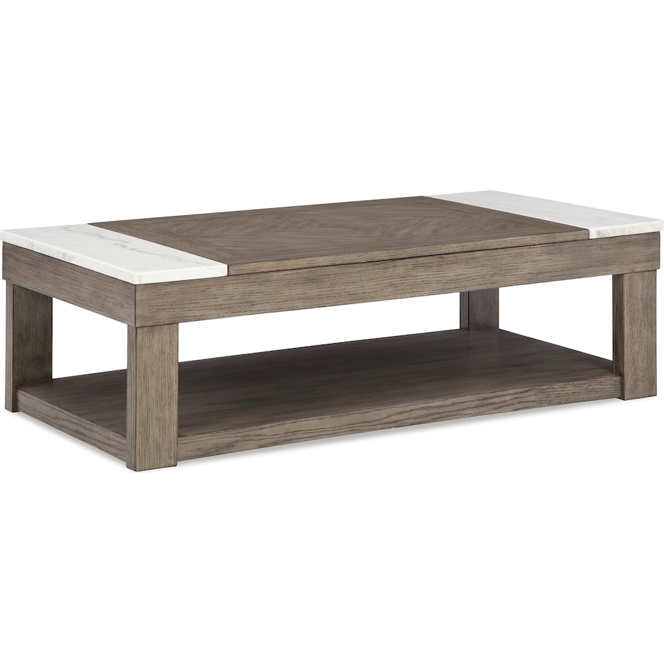 loyaska grayish brown white cocktail table lift top   