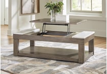 loyaska grayish brown white cocktail table lift top   