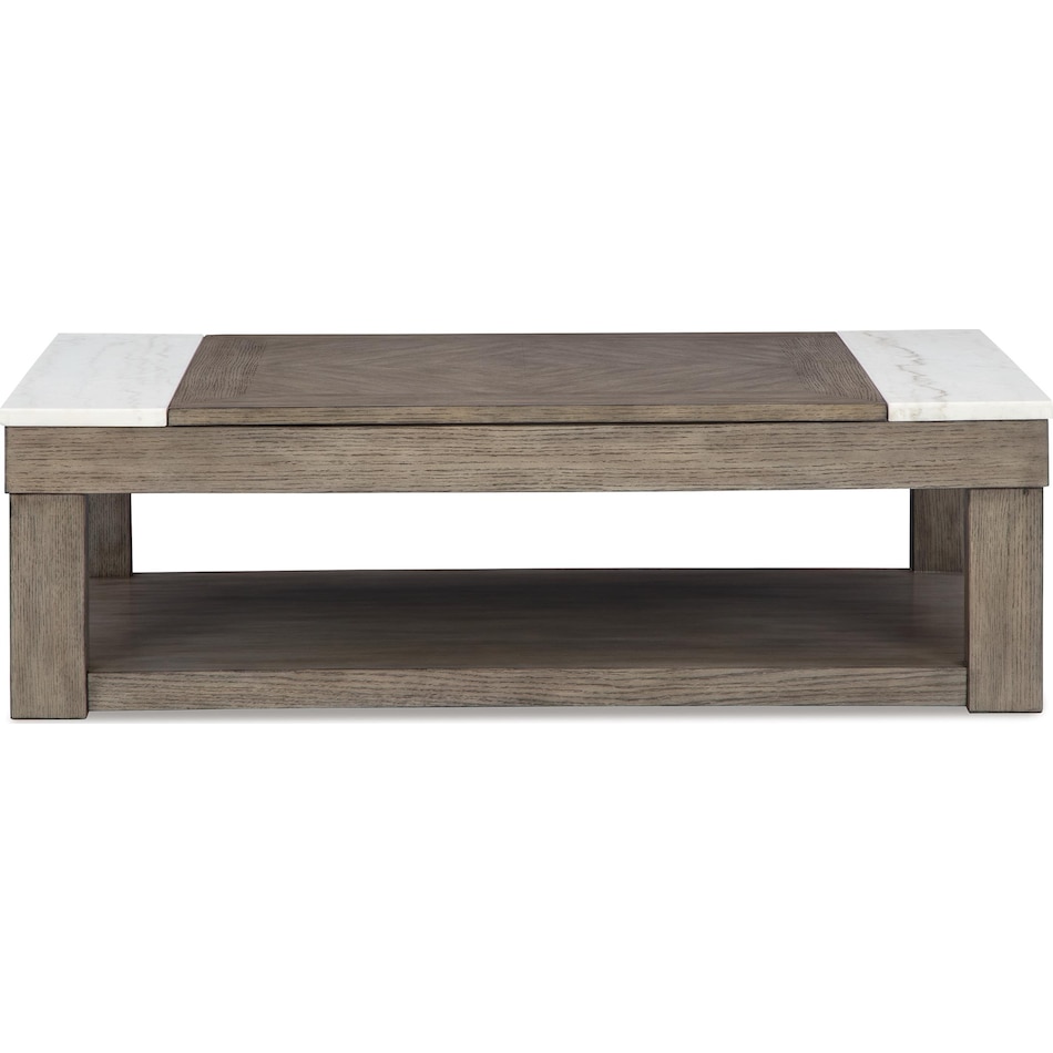loyaska grayish brown white cocktail table lift top   