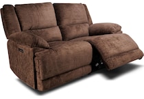 lucy brown power reclining loveseat   