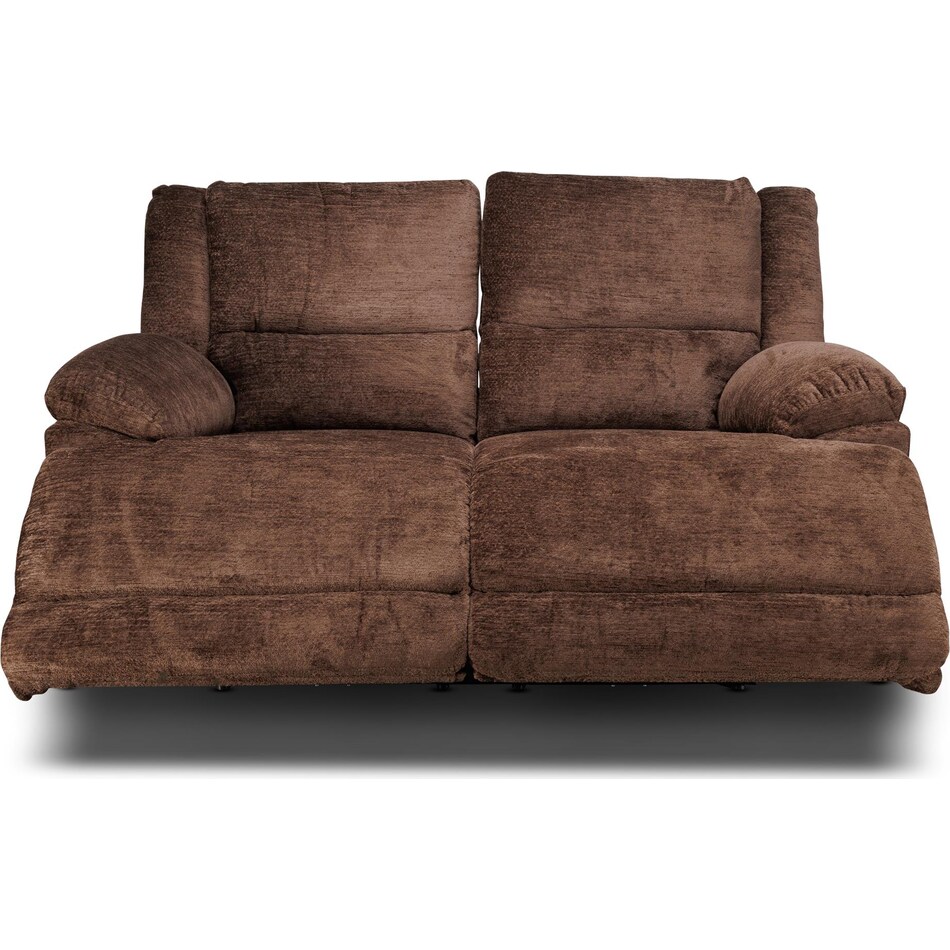 lucy brown power reclining loveseat   