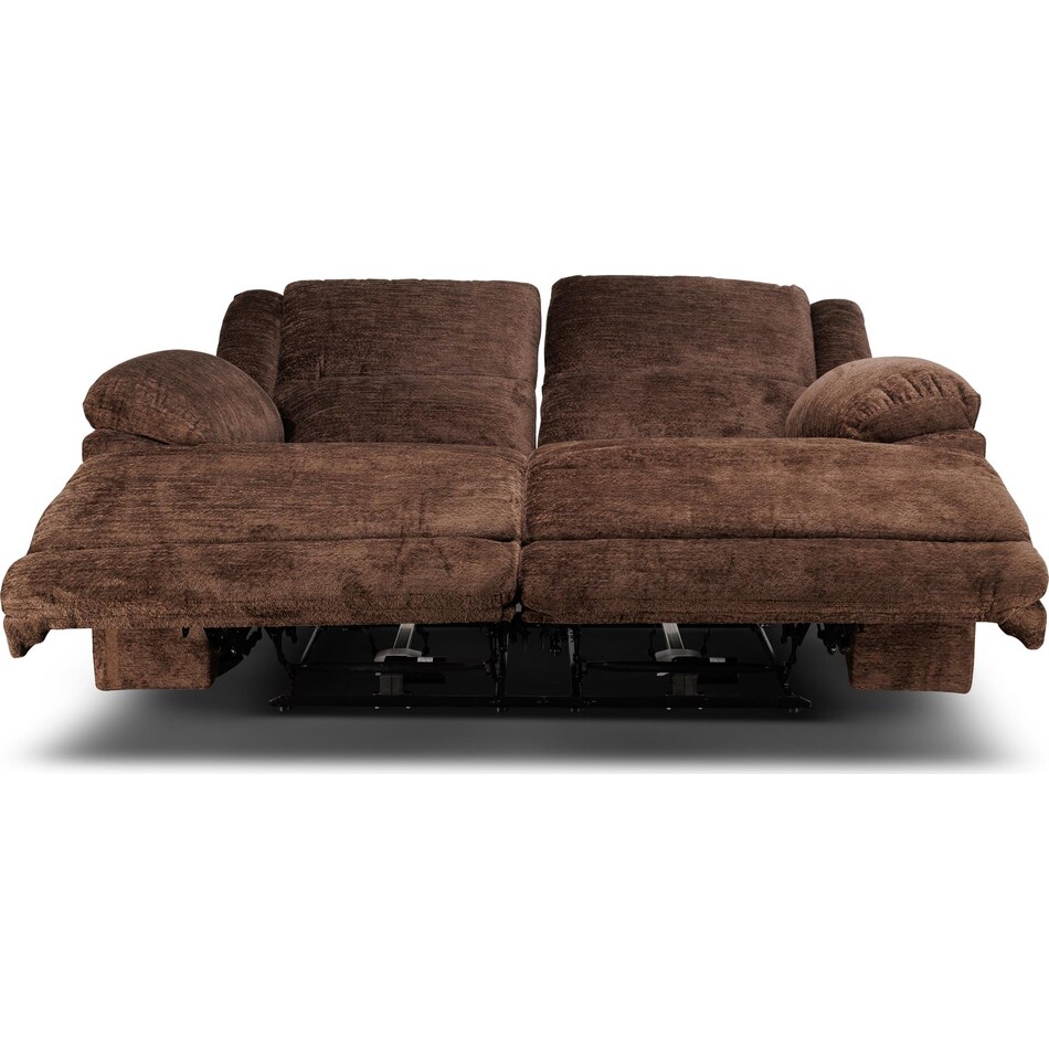 lucy brown power reclining loveseat   