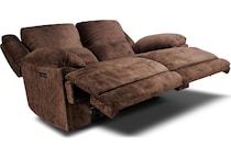 lucy brown power reclining loveseat   
