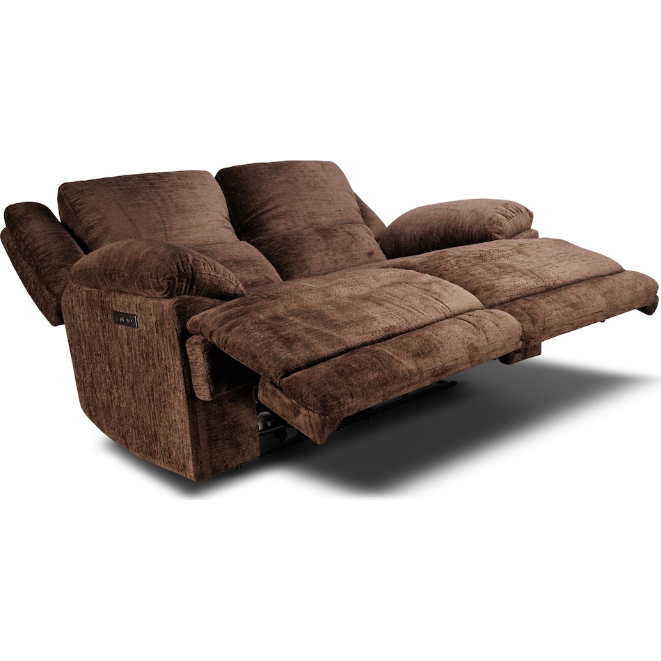 lucy brown power reclining loveseat   