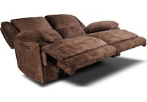 lucy brown power reclining loveseat   