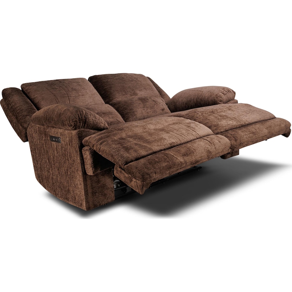 lucy brown power reclining loveseat   
