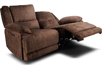 lucy brown power reclining loveseat   