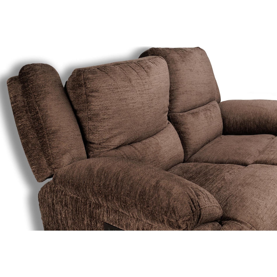 lucy brown power reclining loveseat   