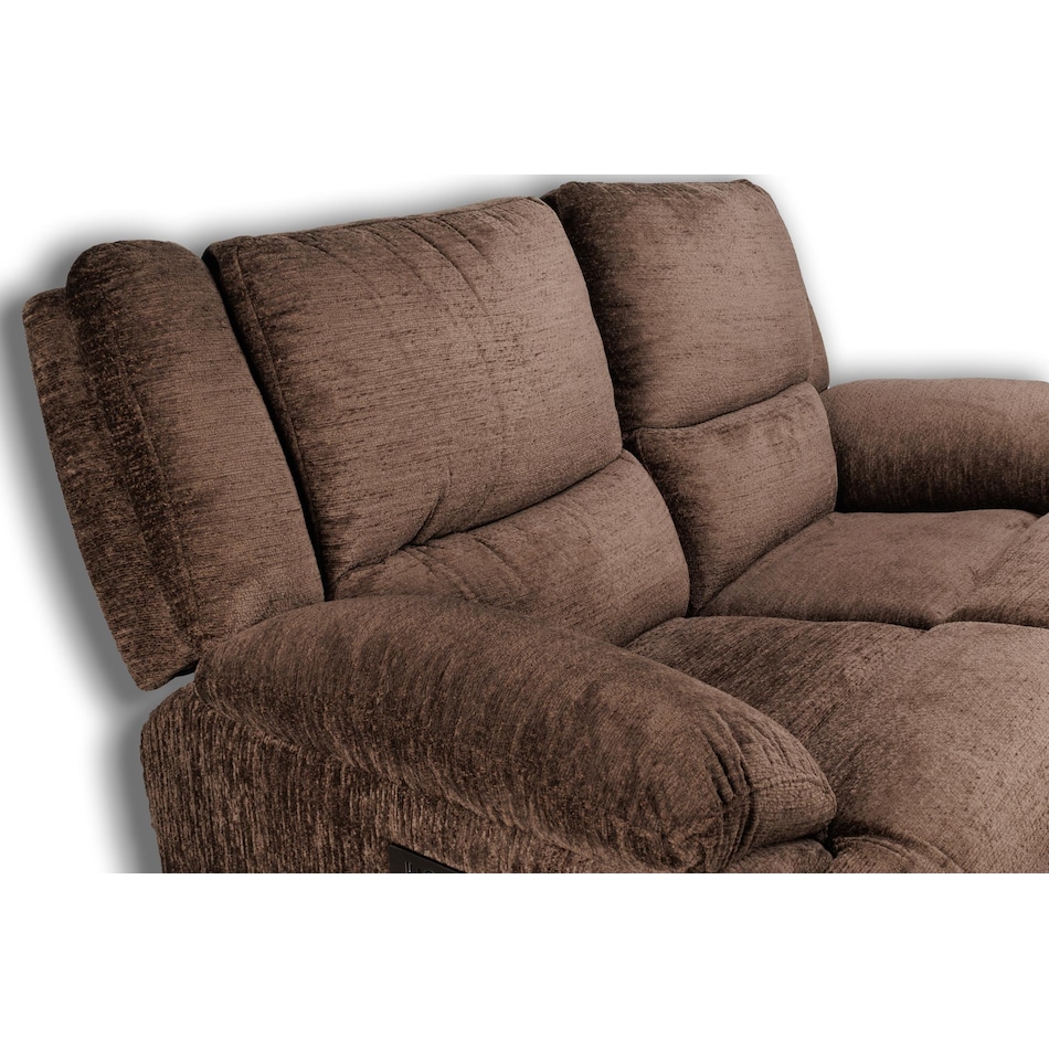 lucy brown power reclining loveseat   