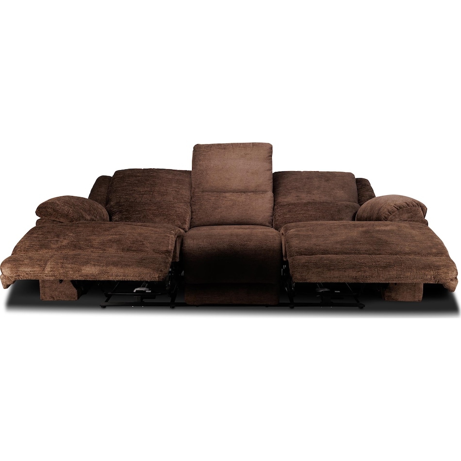 lucy brown power reclining sofa   