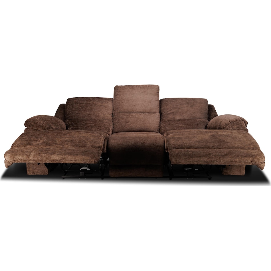 lucy brown power reclining sofa   