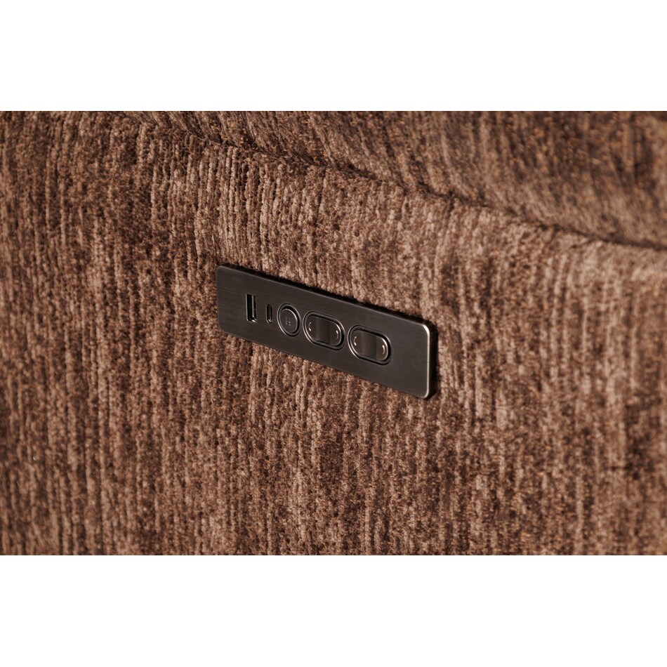 lucy brown power reclining sofa   