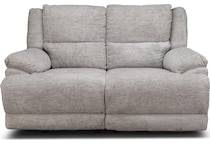 lucy grey power reclining loveseat   