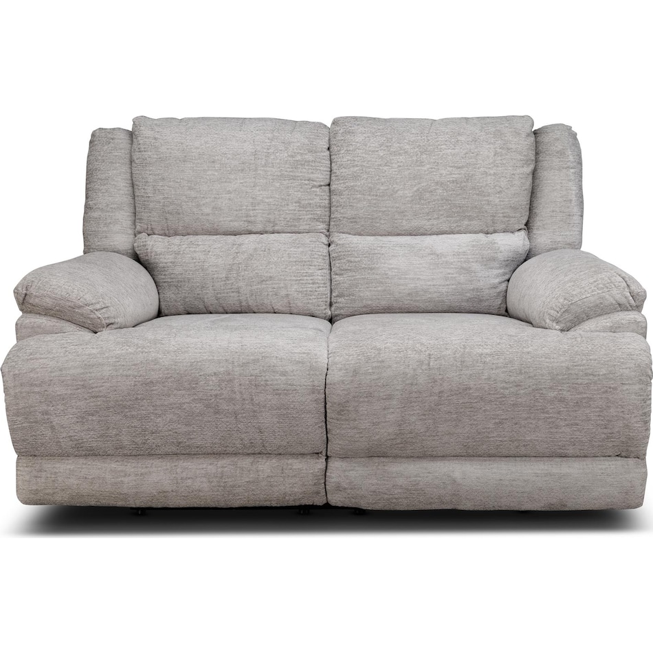 lucy grey power reclining loveseat   
