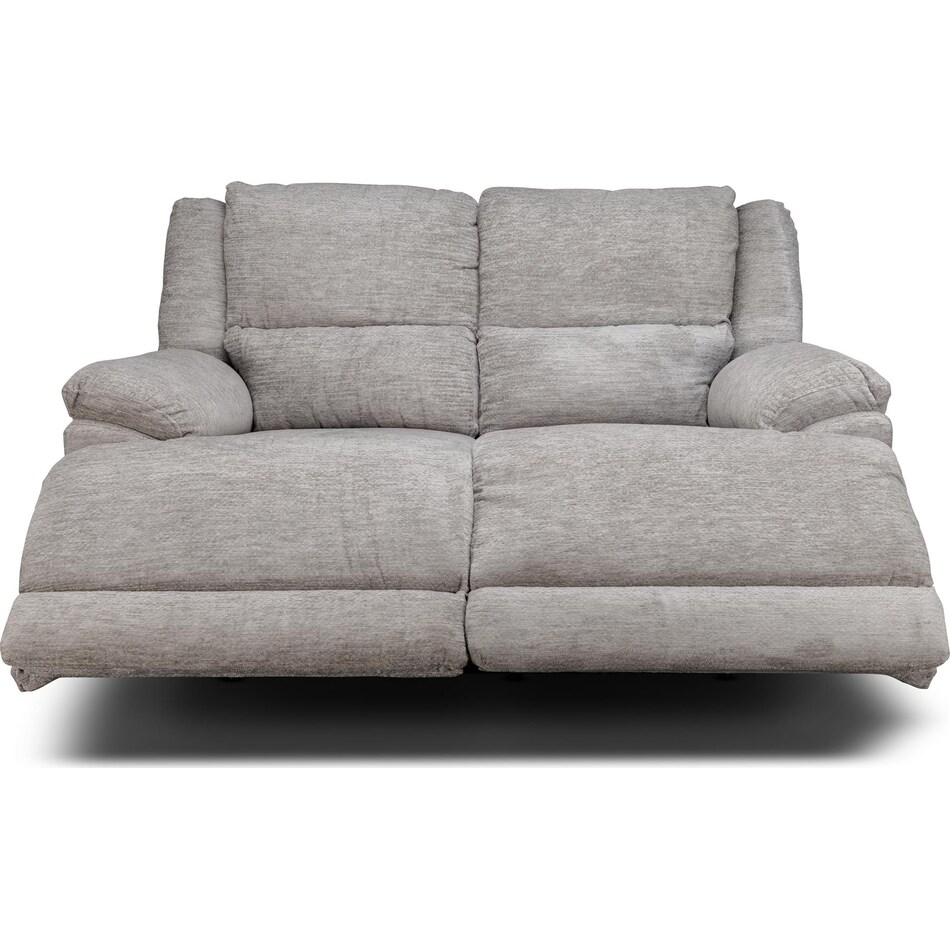 lucy grey power reclining loveseat   