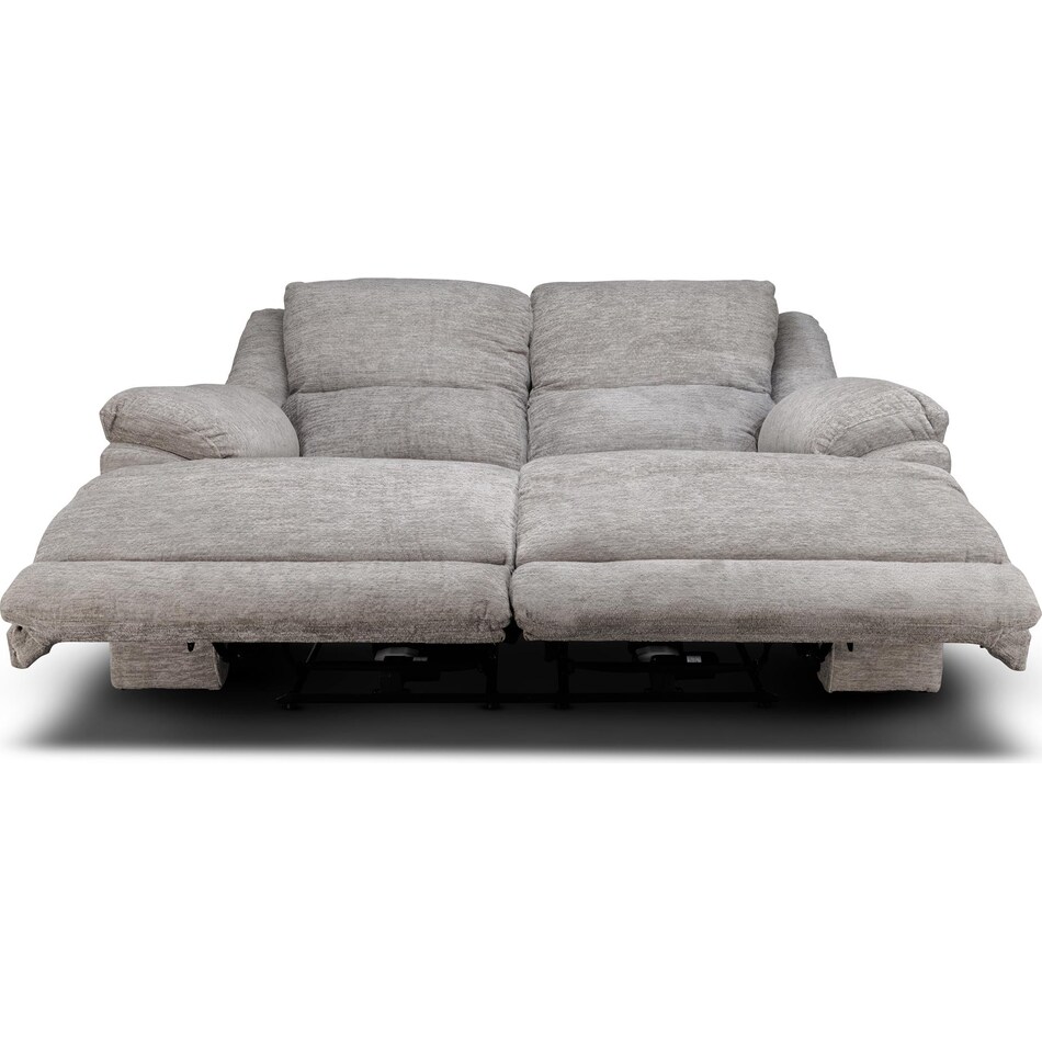 lucy grey power reclining loveseat   