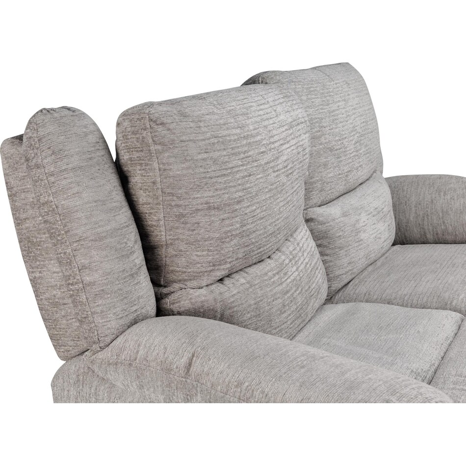 lucy grey power reclining loveseat   
