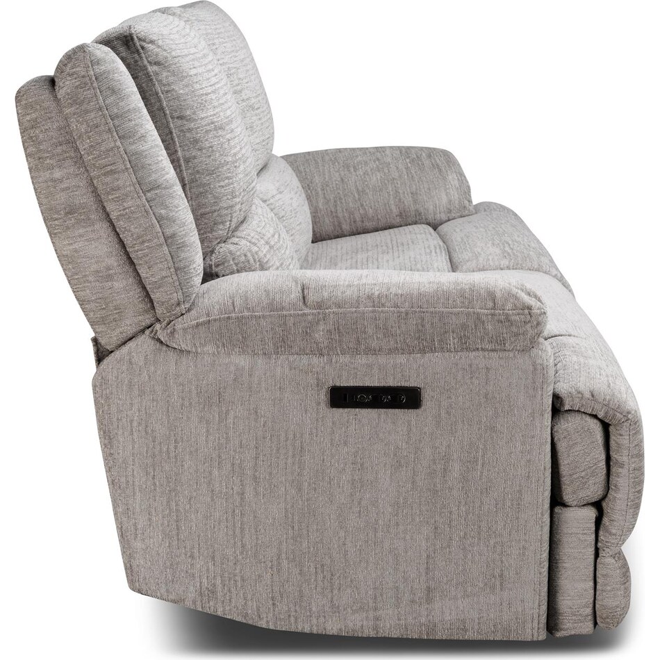 lucy grey power reclining loveseat   
