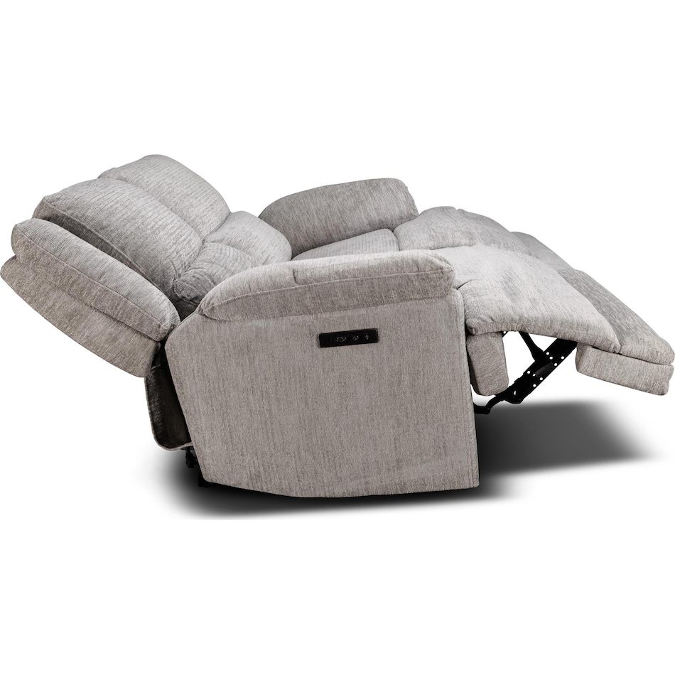 lucy grey power reclining loveseat   