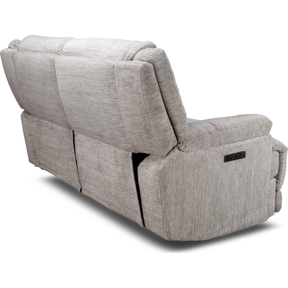 lucy grey power reclining loveseat   