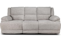 lucy grey power reclining sofa   