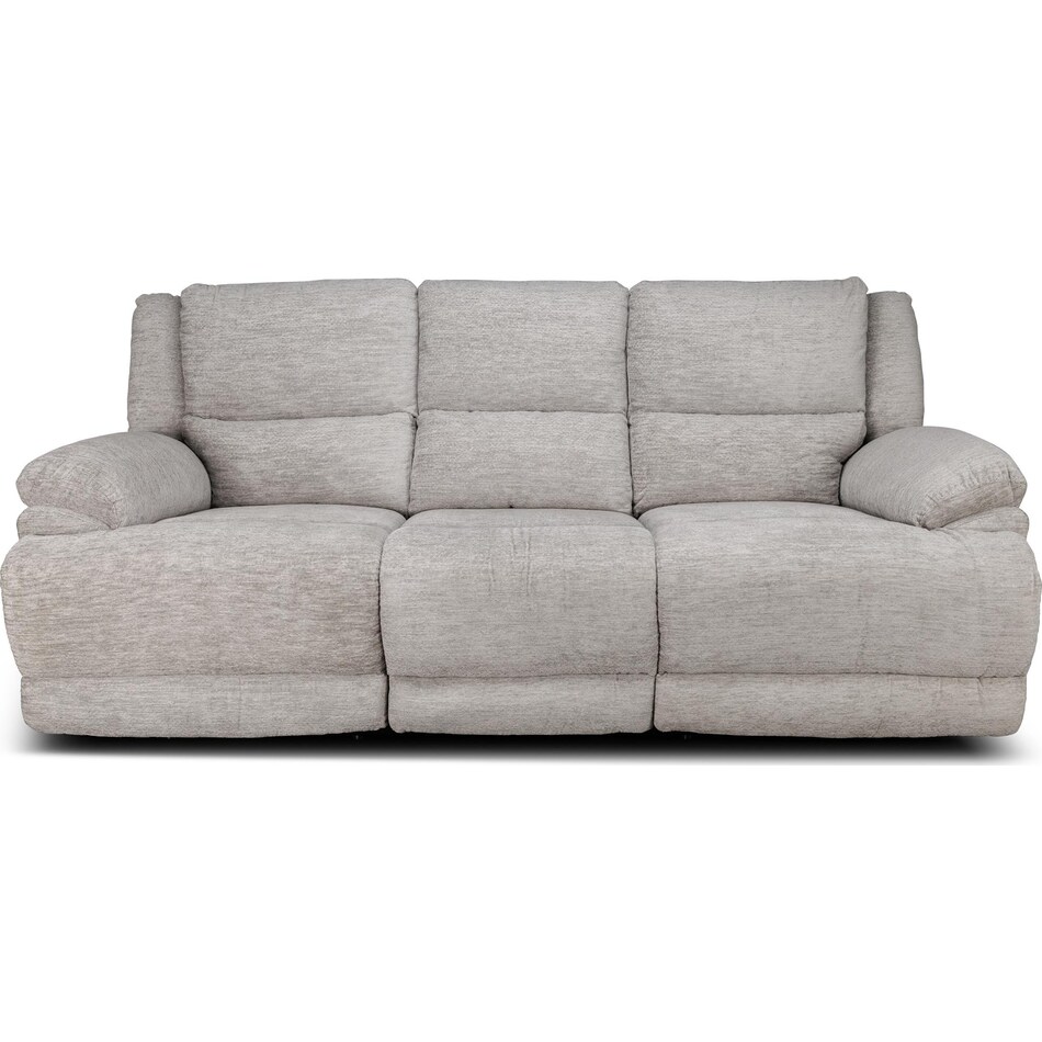 lucy grey power reclining sofa   