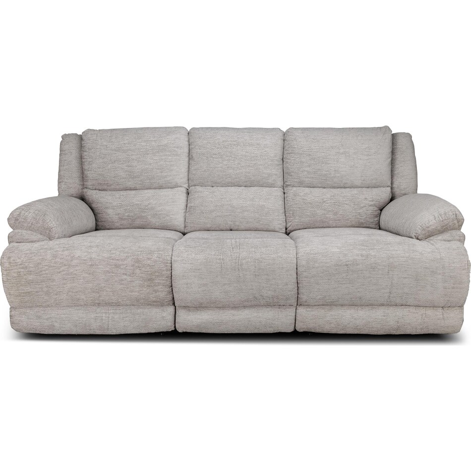 lucy grey power reclining sofa   