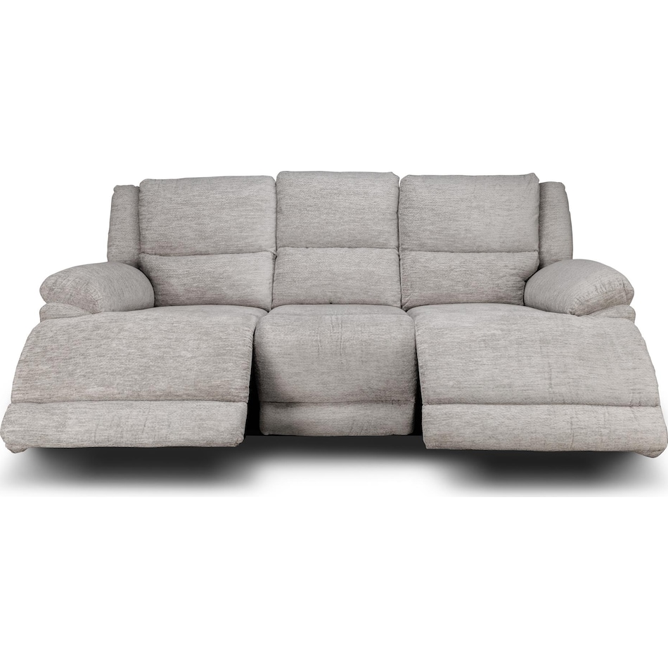 lucy grey power reclining sofa   