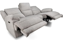 lucy grey power reclining sofa   