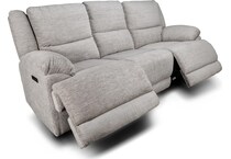lucy grey power reclining sofa   