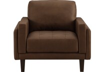 lusso brown leather chair   