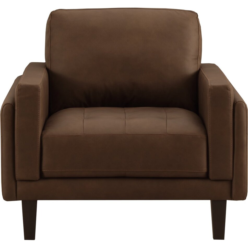 lusso brown leather chair   