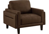 lusso brown leather chair   