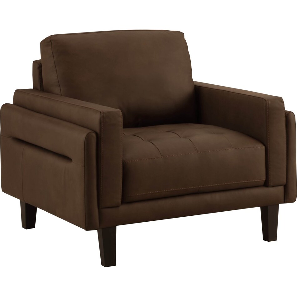 lusso brown leather chair   