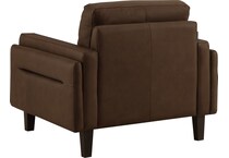 lusso brown leather chair   