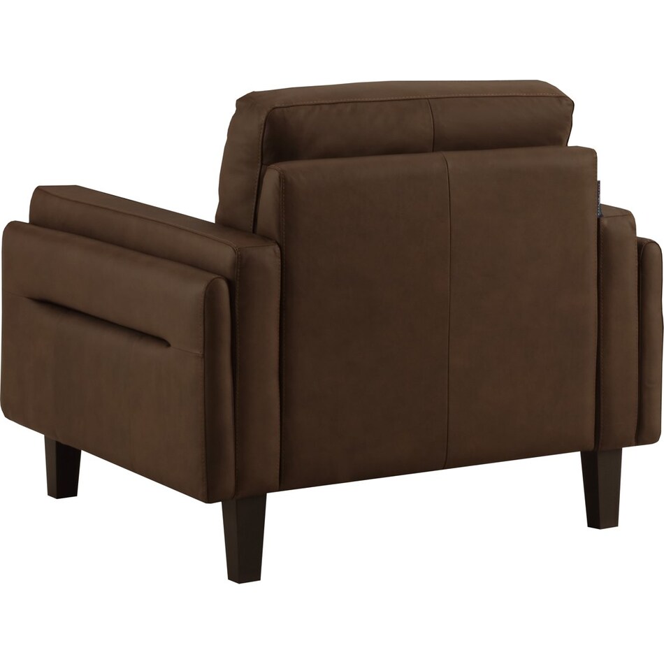 lusso brown leather chair   