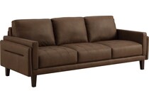 lusso brown leather sofa   