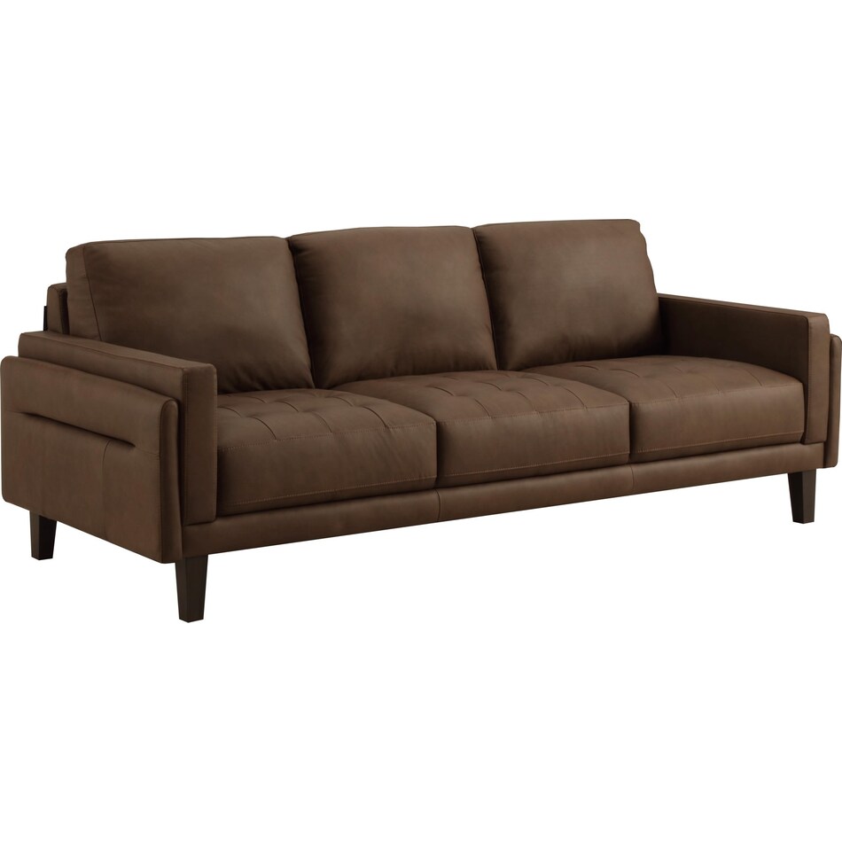 lusso brown leather sofa   